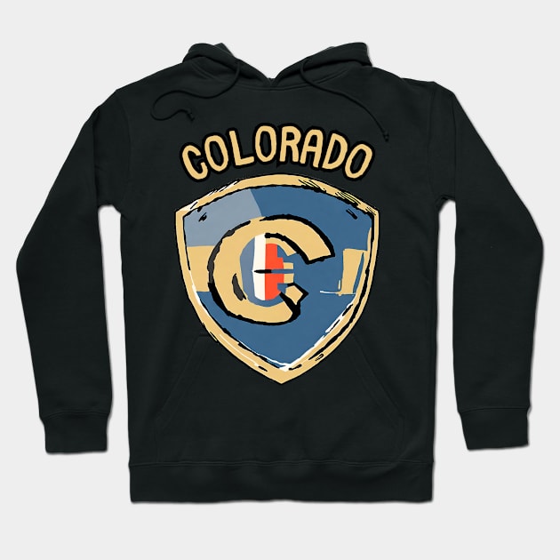 Playing in a Colorado Football Team as an American Football Player Football Fan Hoodie by DaysuCollege